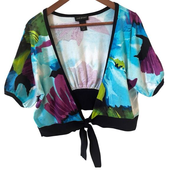 Lane Bryant Sweaters - Lane Bryant Womens Cardigan 18/20 Tropical Lightweight Open Shrug Coverup Boho